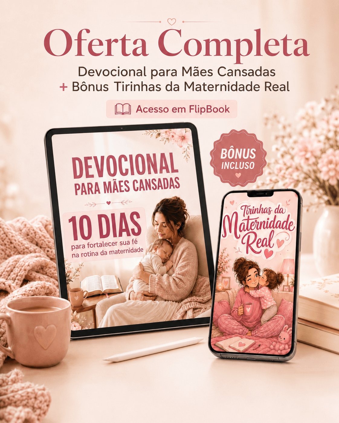 Oferta completa: Devocional + Bônus Tirinhas