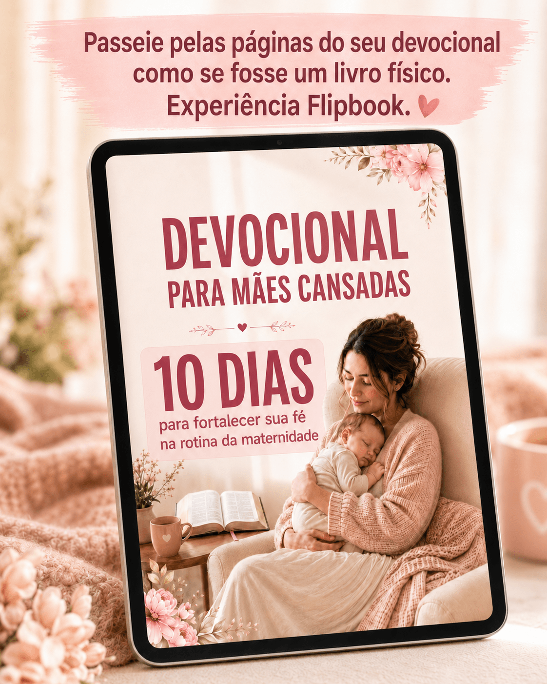 Mockup do Devocional para Mães Cansadas